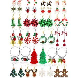 23 Pairs Christmas Earrings for Women